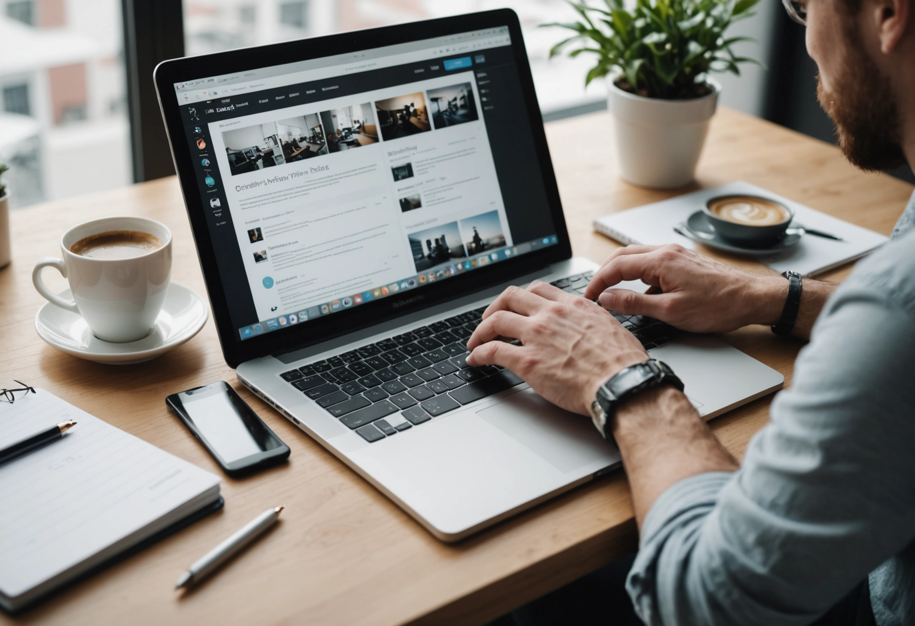 Création d’un site web professionnel sur ordinateur
