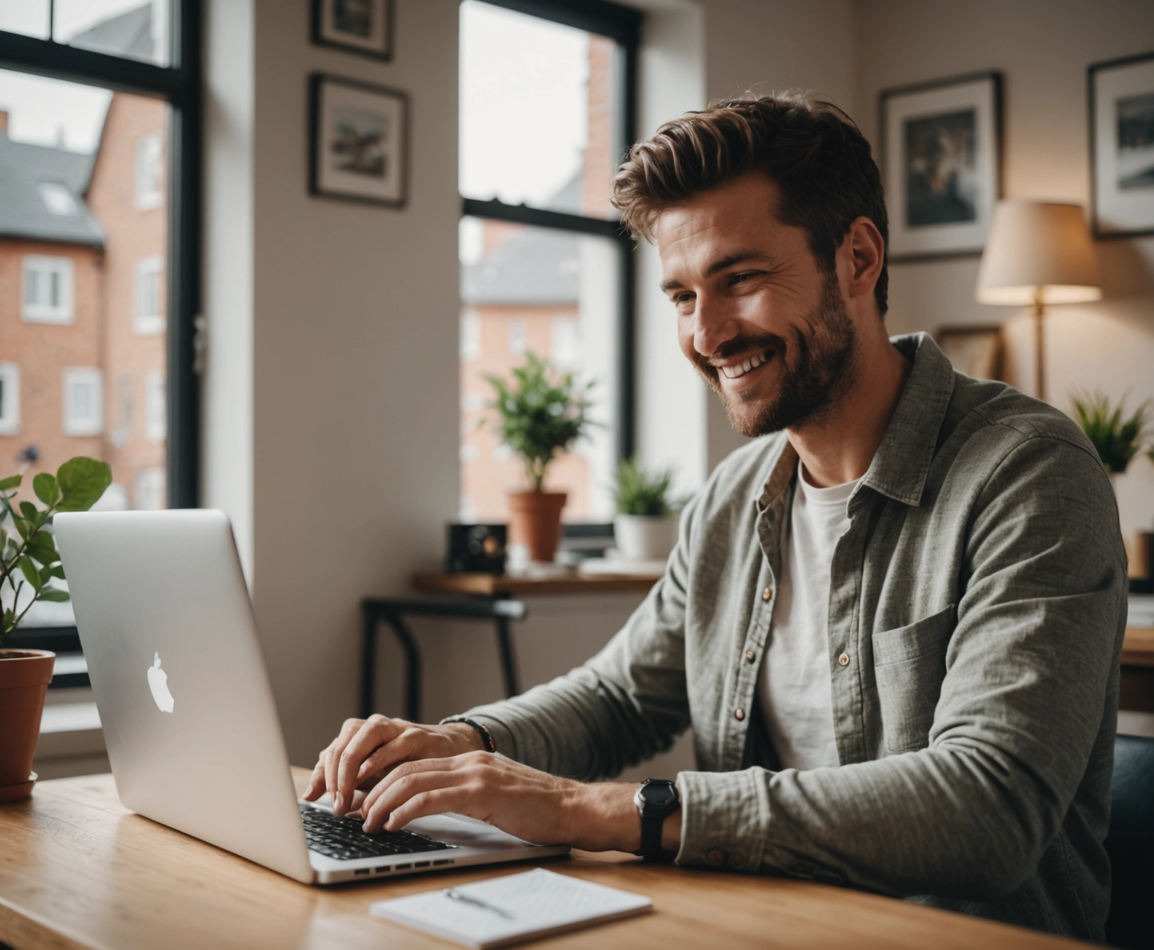 Client satisfait validant son site internet sur ordinateur